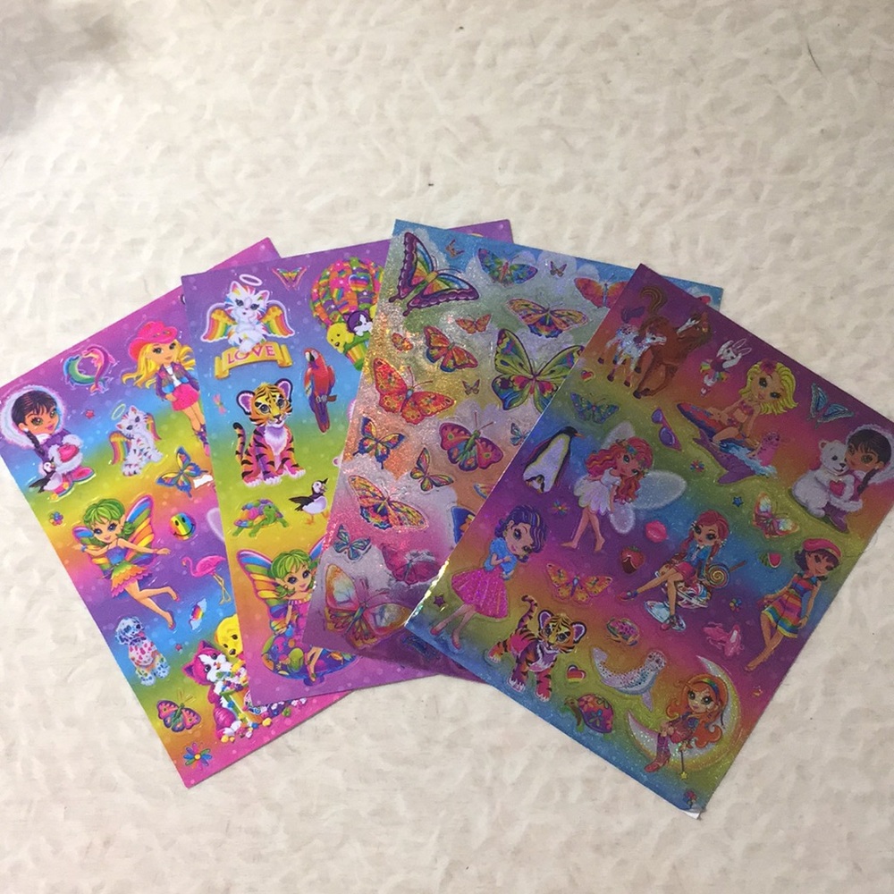 Lisa Frank glitter sticker set